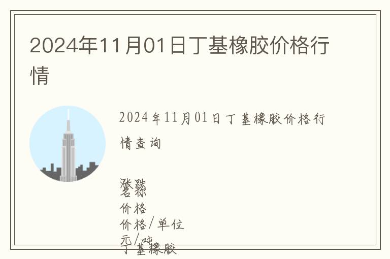 2024年11月01日丁基橡膠價格行情