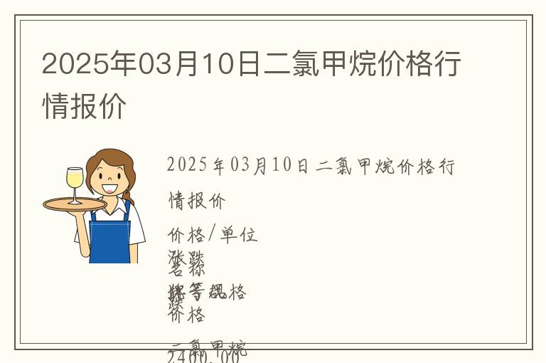 2025年03月10日二氯甲烷價格行情報價